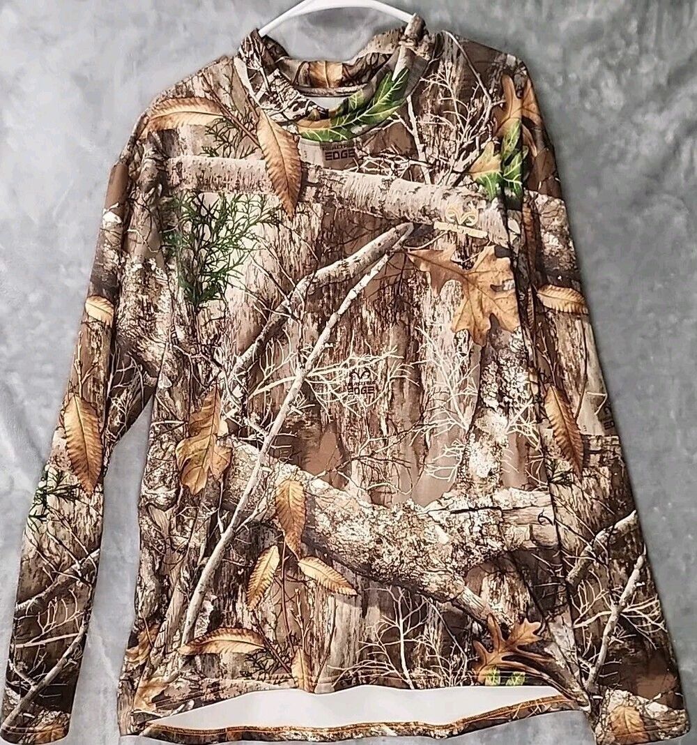 Realtree Long Sleeve Pullover Sweatshirt XL Fleece Lined Camo Hunting EUC
